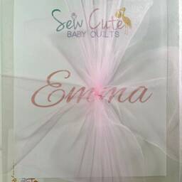 Personalized Baby Girl Quilt, Embroidered Bird Birth Stats, Keepsake Blanket - thumbnail 2