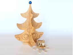 Wooden Christmas Tree - Scandinavian Small Wood D??cor Decoration Decorative - thumbnail 1
