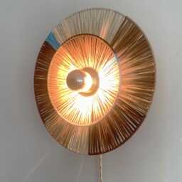 Raffia Wall Light For Living Room, Bedroom, Office...ambient Lighting - thumbnail 4