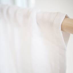 Rod Pocket Linen Curtain Panel Made Of Medium - 160 G/M2/White Airy & Natural Drapes 1 Pcs - thumbnail 3