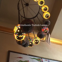 16 Ball Mosaic Chandelier, Mosaic Chandelier, Morocco Lantern, Chandlier Lighting, Turkish Light, Hanging Lamp, Morocco Lighting, Turkey Lamp - thumbnail 2