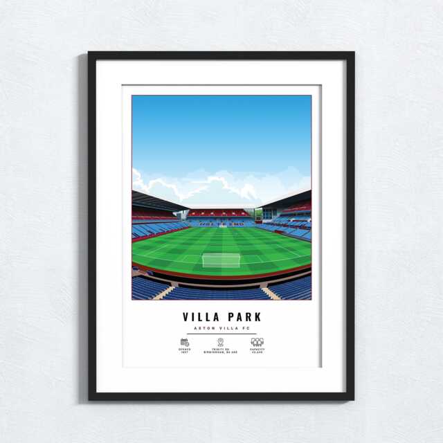 Villa Football Stadium Wall Art Print Unique Poster Birthday Gift #1 - image 1