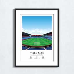 Villa Football Stadium Wall Art Print Unique Poster Birthday Gift #1 - thumbnail 1