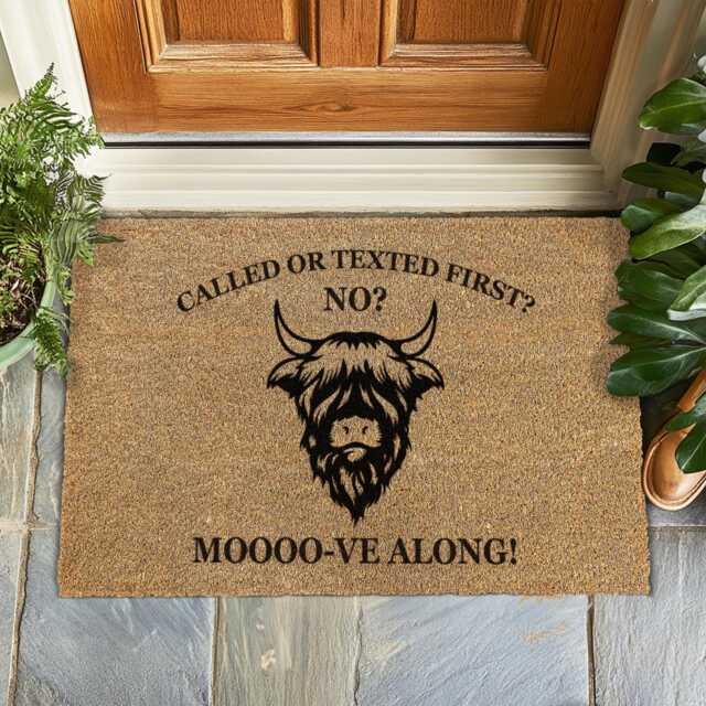 Called Or Texted First? No? Doormat - Funny Welcome Mat, Sassy Door Rug, Bold Front Entry Decor, Tiktok Quote Doormat, Attitude Gift Idea - image 1