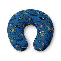 Dirt Bike Pattern Nursing Pillow Cover - Motorbike Extreme Racing Print