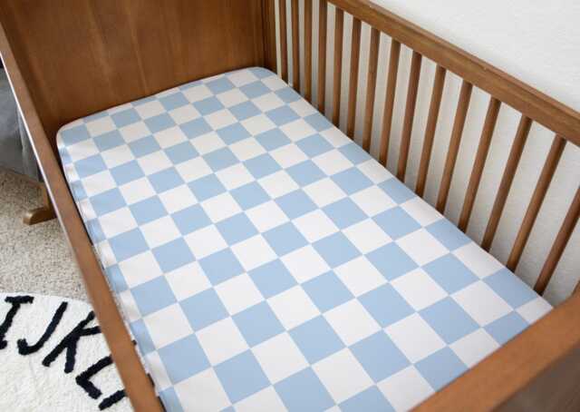 Blue Checkered - Bedding, Duvet Covers, Fitted Sheets, Modern Cool Kids Childrens Decor, Bedding - image 1