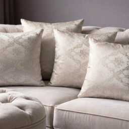 Rose Gold Green Floral Jacquard Cushion Covers - 18x18 - thumbnail 4