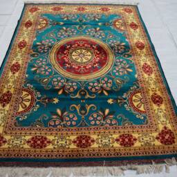 5x7 Afghan Area Rug - Turquoise Blue Oriental Hand Knotted Wool Turkmen Bukhara Tribal Rugs For Living Room Bedroom - thumbnail 2