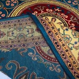 5x7 Afghan Area Rug - Turquoise Blue Oriental Hand Knotted Wool Turkmen Bukhara Tribal Rugs For Living Room Bedroom - thumbnail 4