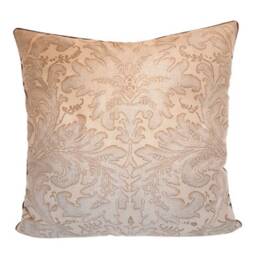 Fortuny Fabric Throw Pillow Case Yellow & Silvery Gold Lucrezia Pattern - Made in Italy - thumbnail 4