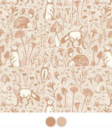 Woodland Animals Baby Fitted Sheet Fox, Rabbit, Porcupine - Mini Crib Sheet - thumbnail 2