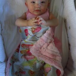 "Fairytale Cotton & Minky Mini Baby Blanket - ""Yummy"" ""Princess Harlo" - thumbnail 3