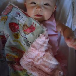 "Fairytale Cotton & Minky Mini Baby Blanket - ""Yummy"" ""Princess Harlo" - thumbnail 2