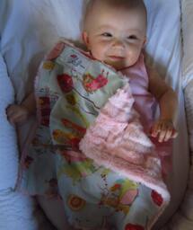 "Fairytale Cotton & Minky Mini Baby Blanket - ""Yummy"" ""Princess Harlo" - thumbnail 1