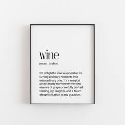 Wine Wall Art, Dictionary Print By Dictionaryprintstore, Wine Lover Gifts, Picture For Wall, Vino Kitchen Poster, Art - thumbnail 1