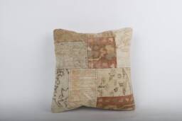 Handmade Turkish Kilim Pillow Boho Throw Pillow Cover - 16x16 - thumbnail 1