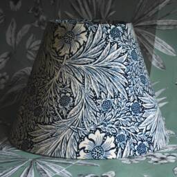 Handmade Morris Print Lampshade Navy Floral Tapered Shade - thumbnail 3