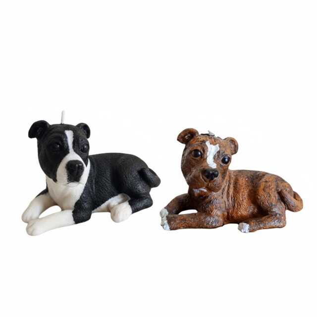 Handmade Staffordshire Bull Terrier Candle Personalized Dog Memorial - Usa Duty Paid - image 1