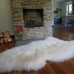 Original Giant White Genuine Natural Sheepskin Rugs Exclusive Rug Throw Carpet Shag, Scandinavian - thumbnail 3