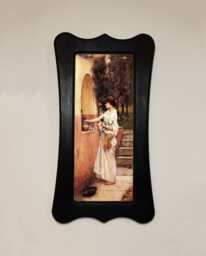 Black Wooden Framed Picture, Art Nouveau Style, John William Waterhouse, A Roman Offering, Print, Wall Hanging Home Decor - thumbnail 1