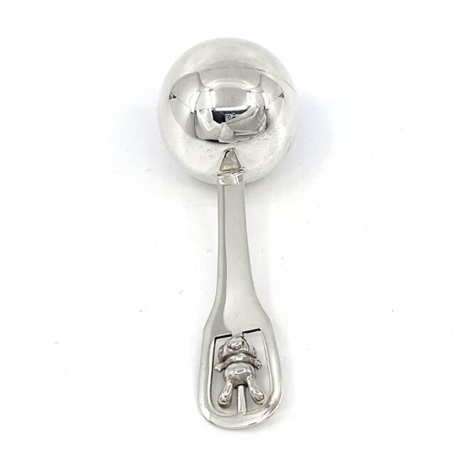 Edwardian Style Spinning Rabbit Christening Gift 925 Sterling Silver English Hallmarks By Jewelaridesigns - image 1