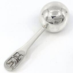 Edwardian Style Spinning Rabbit Christening Gift 925 Sterling Silver English Hallmarks By Jewelaridesigns - thumbnail 3