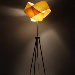 Contemporary Tripod Floor Lamp Minimalist Wood Steel Standing Light For Modern Living Room Corner - thumbnail 3