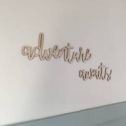 Adventure Awaits Sign, Kids Wall Sign Door Wooden Words For Walls, Quotes Room, Childrens Room Decor, Nursery Art - thumbnail 2
