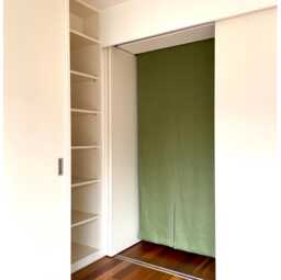 Green Linen Japanese Long Noren Curtain, Order Made Restaurant Noren, Door Step Martial Arts Dojo Closet Cover Big - thumbnail 1