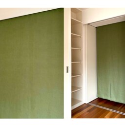 Green Linen Japanese Long Noren Curtain, Order Made Restaurant Noren, Door Step Martial Arts Dojo Closet Cover Big - thumbnail 2