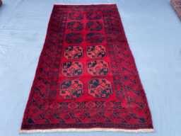 3x6 Akhcha Afghan Rug - Brand New Handmade High-Pile Wool Carpet Turkmen Bokhara Tribal Style Boho Area For Any Room Gift - thumbnail 1