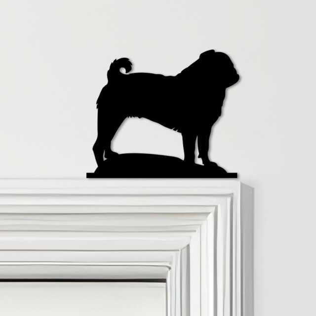 Door Topper Dog Pug Various Colours Top Of Decorative Sign - Sign, Novelty Wall Decor, Frame Art, Art - image 1