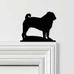 Door Topper Dog Pug Various Colours Top Of Decorative Sign - Sign, Novelty Wall Decor, Frame Art, Art - thumbnail 1