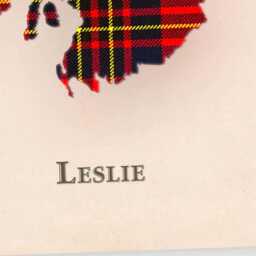Clan Leslie Red Scottish Tartan Map - Of Scotland Family Wall Decor, Ready To Hang - thumbnail 4