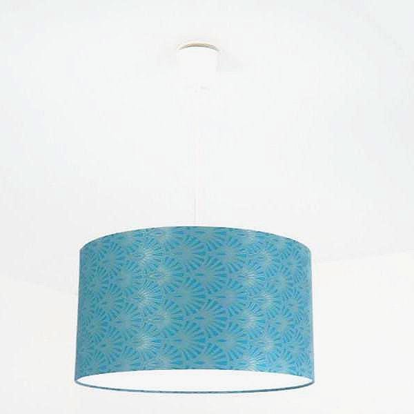 Turquoise Blue Geometric Art Deco Lampshade Or Pendant Light - Ideal Christmas Birthday Gift - image 1