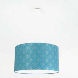 Turquoise Blue Geometric Art Deco Lampshade Or Pendant Light - Ideal Christmas Birthday Gift