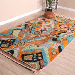Vintage Boujaad Rug, Authentic Moroccan Rug 5x9 Ft - thumbnail 3