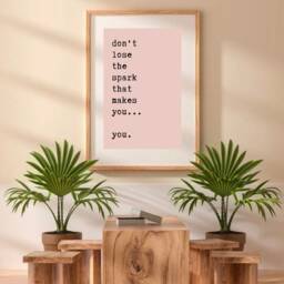 Inspirational Wall Art, Don't Lose Your Spark, Quotes, Typography Print, Blush Pink Feminine Energy Poster, Art - thumbnail 3
