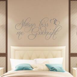 Always Kiss Me Goodnight Vinyl Wall Decal - Bedroom Decor - thumbnail 3