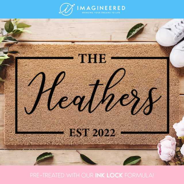 Housewarming Gift - Family Name Mat Personalized Established Date Custom Porch Decor Wedding Realtor New Home - image 1