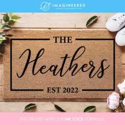Housewarming Gift - Family Name Mat Personalized Established Date Custom Porch Decor Wedding Realtor New Home - thumbnail 1
