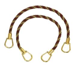 Pair Of Elegant Wine, Gold, Green Curtain & Drapery Rope Tiebacks, 18 Inch Long, Approx. 1/2 Thick, Irtbm Color - 4770