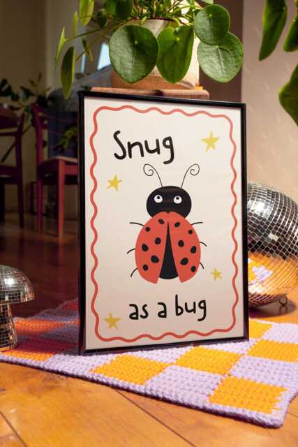 Snug As A Bug - Home Decor Nursery Sunshine Unframed Print - image 1