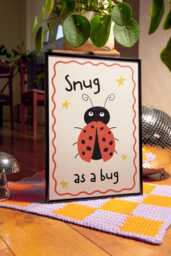 Snug As A Bug - Home Decor Nursery Sunshine Unframed Print - thumbnail 1