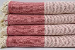 "Turkish Bedspread, Red Throw, Aztec Blanket, King Size Throw, Bedspread, Turkish Blanket, Home Decor, 79""x91"