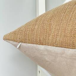 Brown Tribal Hemp Hand Woven Natural Dye Color Hmong Lumbar Pillow Cover - thumbnail 3