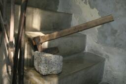 Bulgarian Excalibur Axe in Stone Sculpture By The Steel Style Things, Paperweight Or Door Stopper Funny Gift - thumbnail 1