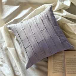 "Faux Suede Textured Pintuck Throw Pillow Cover, 16""x16" - thumbnail 3