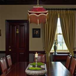 Balmoral Burgundy Red Paisley Print Ceiling Lampshade Vintage Hanging Chandelier Lamp Shades Pendant Lights - thumbnail 2