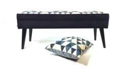 Lovare Bench Behind The Storage Compartment, Quilted With Buttons